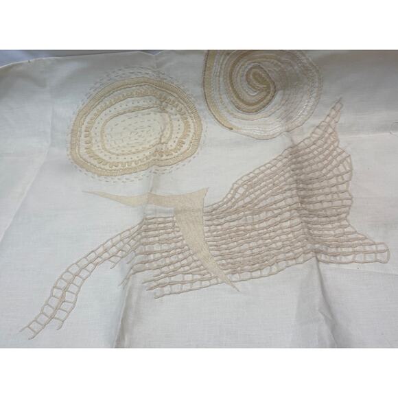 Vintage Needlepoint Tablecloth Project To Finish - Picture 1 of 16